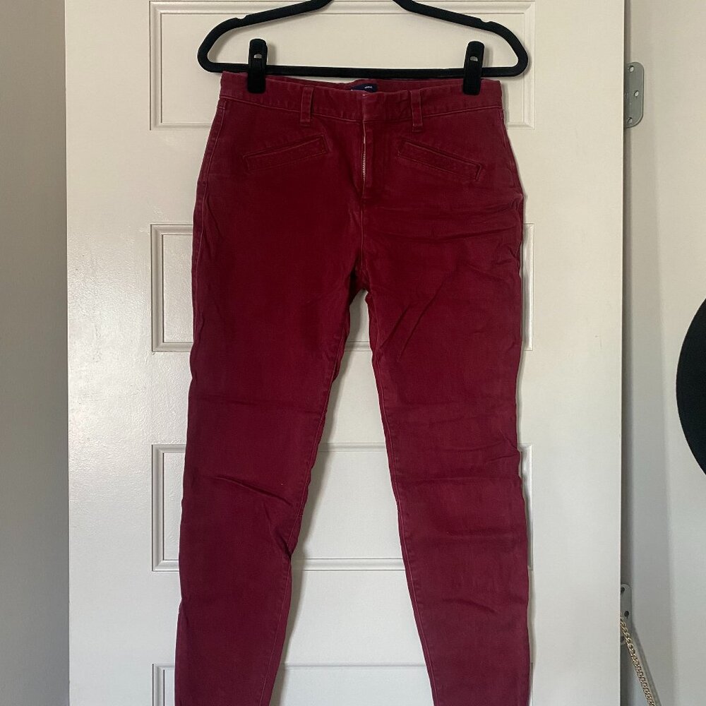 Gap Maroon Skinny Leg Pants